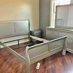 Bedroom Set Bed Nightstand Dresser Mirror Chest 