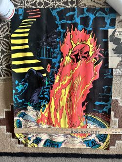 Rege Rising SATANAS Satan Black Light Poster 1970 Large Inv#G7230