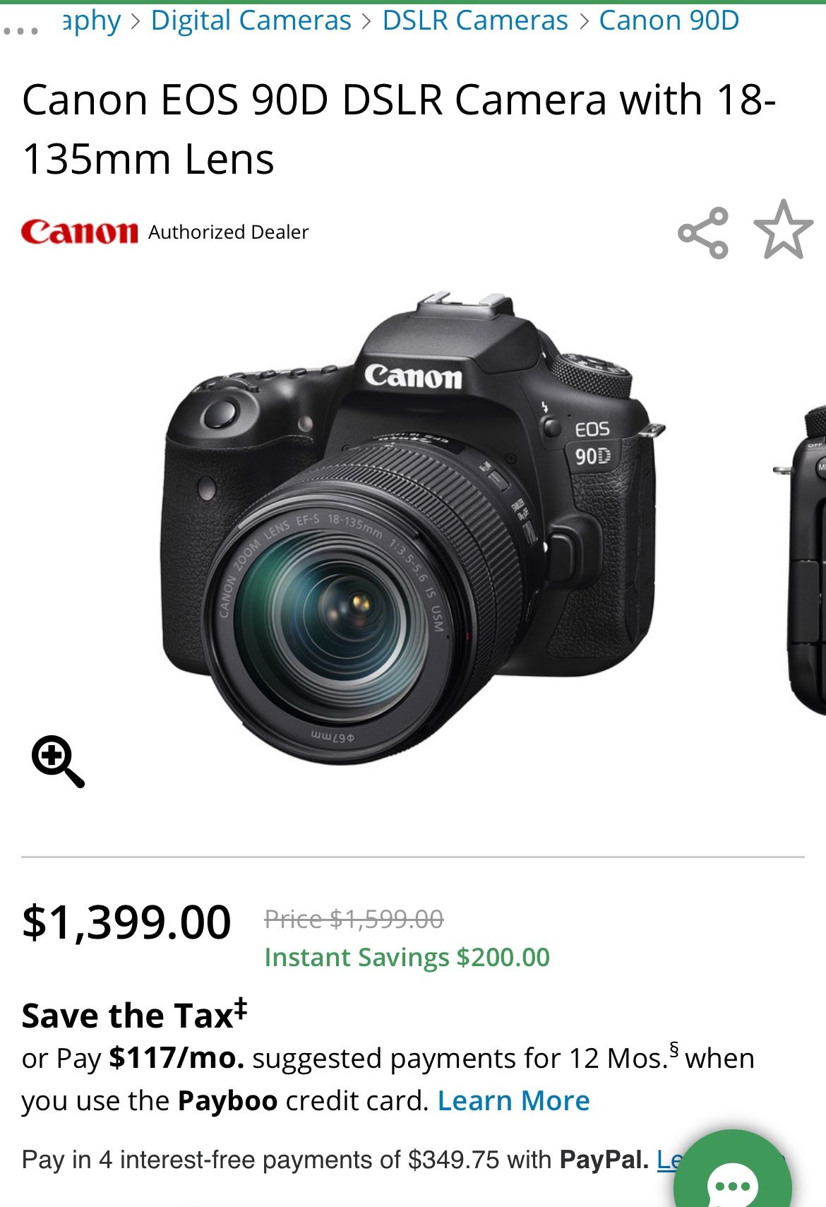 Cannon EOS 90D DSLR