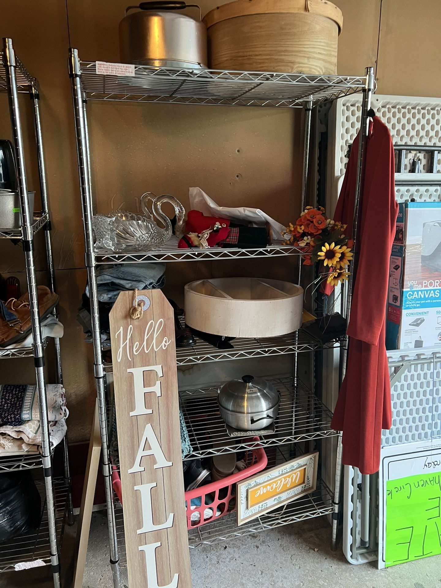 2 wire metal garage shelving units