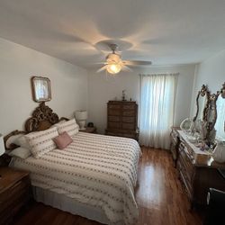 Antique 7 Piece Bedroom Set - Solid Wood