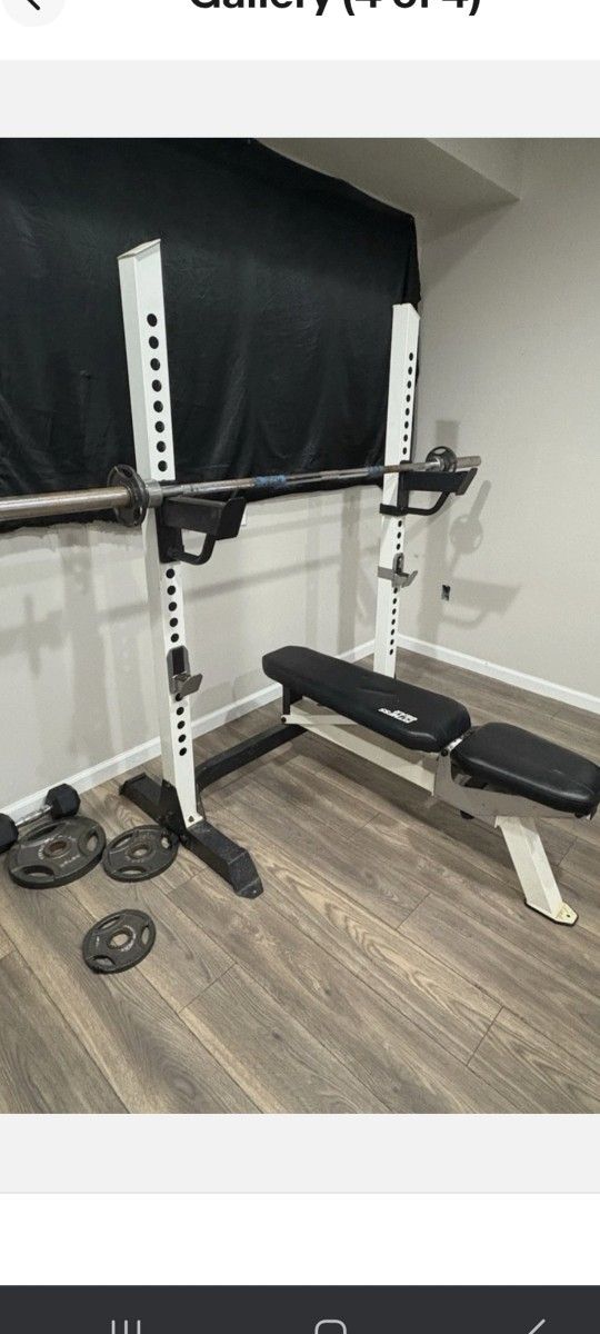 bench press squat rack 💪n weights