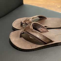 Kids Size 13 Faux Leather Flip Flops