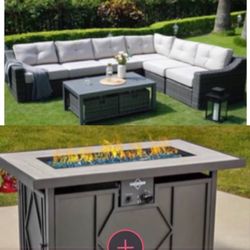 brand new patio sectional fire pit propane 