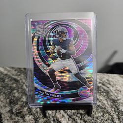 Justin Fields 2023 Spectra CELESTIAL Parallel /99 Chicago Bears