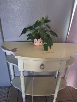 Vintage half moon entry table