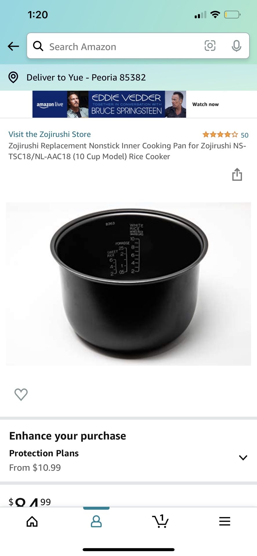 Zojirushi Replacement Nonstick Inner Cooking Pan for Zojirushi (10 Cup Model) Rice Cooker