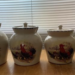 4 Piece Cookie Jars (Handmade)