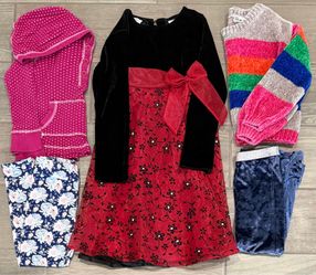Girls Fall Winter Clothing Lot 5 Pieces Size 6