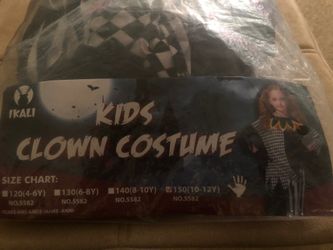 Kids Clown Costume  Sz 10-12