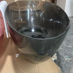 55” clear, transparent, gray soaking tub