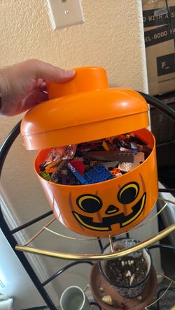 Lego Pumpkin FILLED with loose LEGO bricks bulk