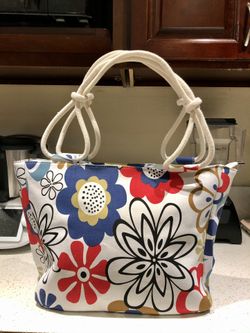 New Farmhouse is My Style Cotton Canvas Tote Bag Striped Purse