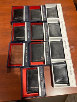 LEATHER WALLET & VALET/////////TOMMY HILFIGER AND CALVIN KLEIN