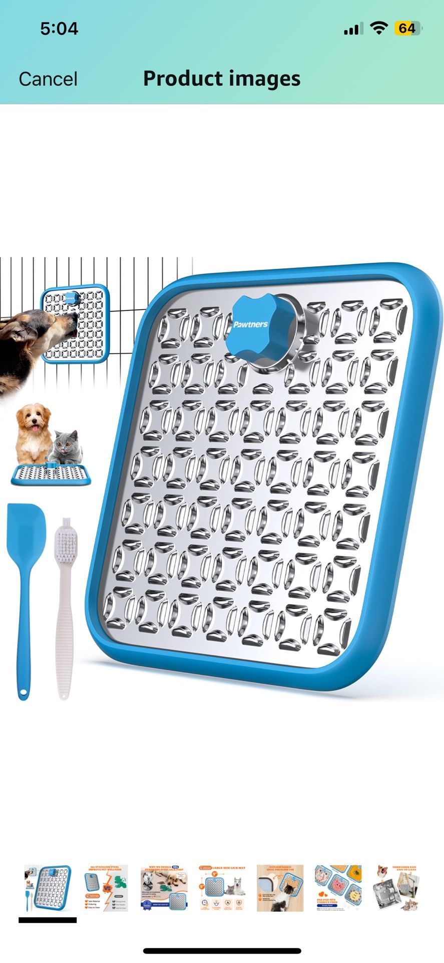 Stainless Steel Large Lick Mat: Dog Lick Mats for Large Dogs, Cat Licking Pads for Crate Boredom & Anxiety Reduce, Slow Feeding, Cat Slow Feeder Mat w