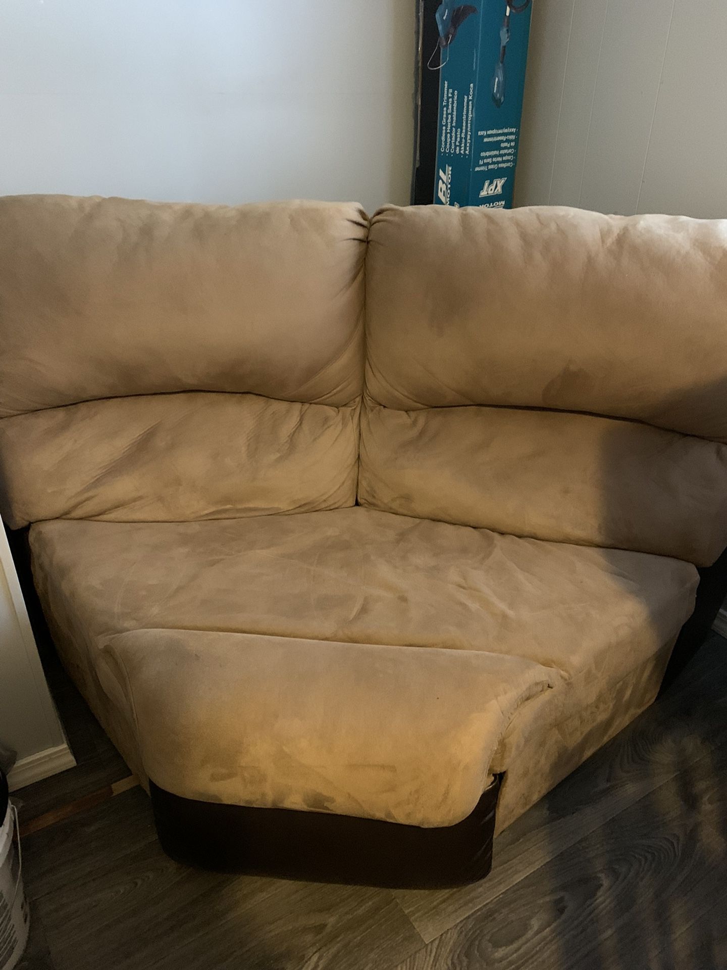 Suede Corner Couch Section