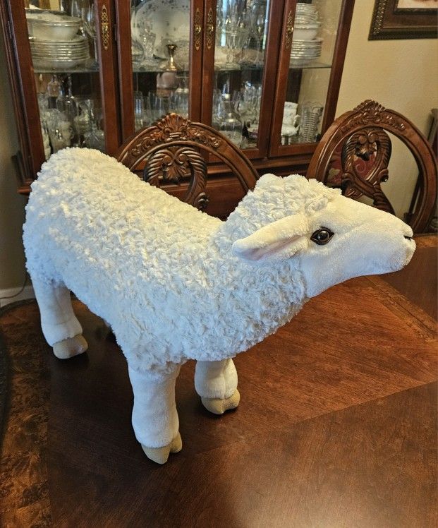 Nice Find! Exclusive Melissa & Doug Realistic Life Size Sheep Lamb Plush Animal