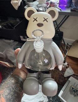Bear glass vase