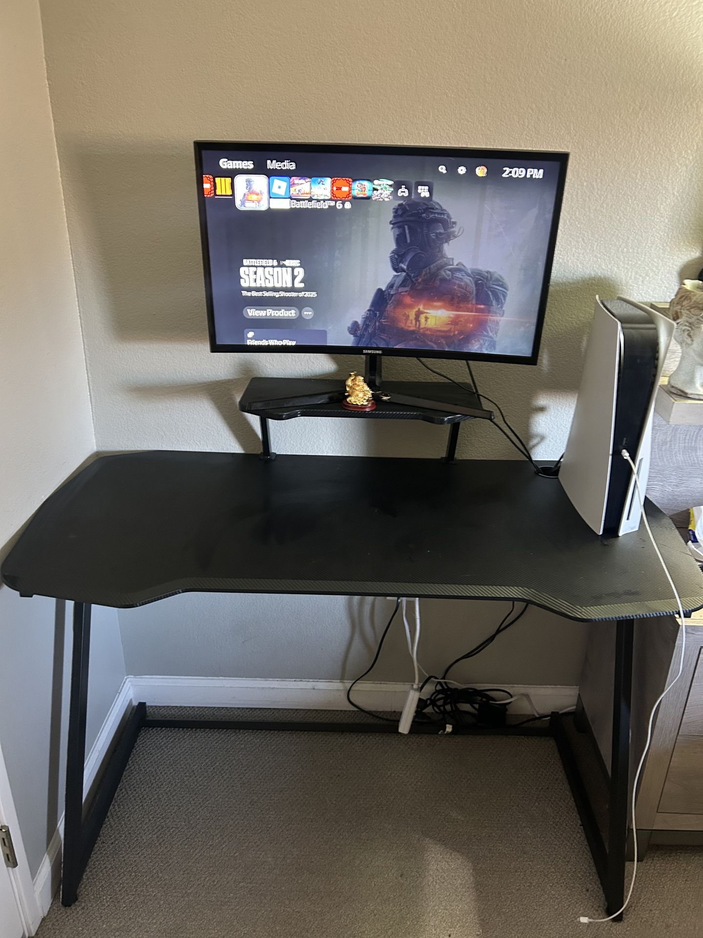 Curved Monitor & Gaming Desk Bundle