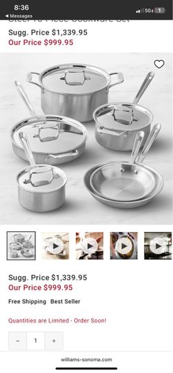 Stainless Steel 10-Piece Cookware Set