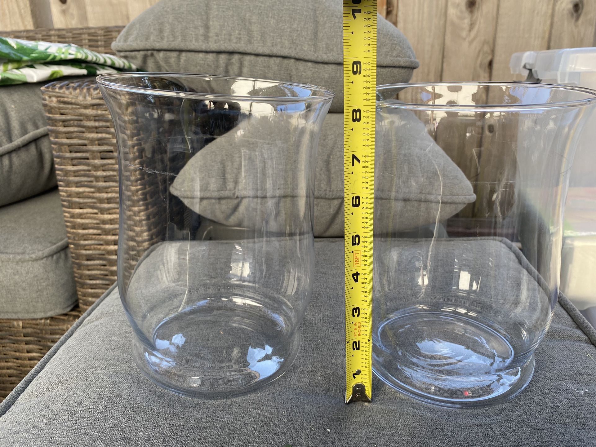 (2) Large Pillar Candle Holder/Vase