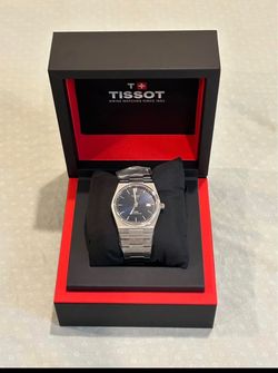 Tissot PRX Powermatic 80 Blue Dial Grey Strap Men's Watch T1(contact info removed)04100