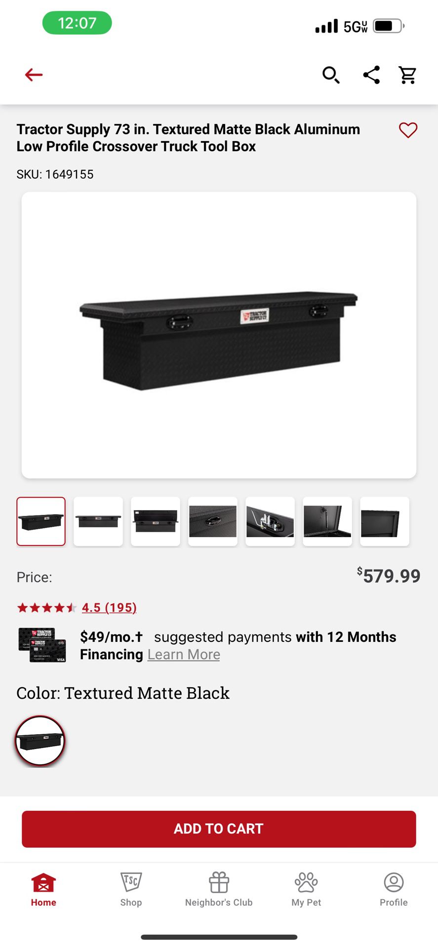 Tractor Supply Crossover Low Profile Toolbox 