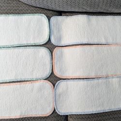 6 Super Absorbent Organic Cotton Cloth Diaper Liners