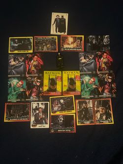 Vintage Batman Trading Card & Figure Lot – Batman Returns / Forever – Sealed Packs