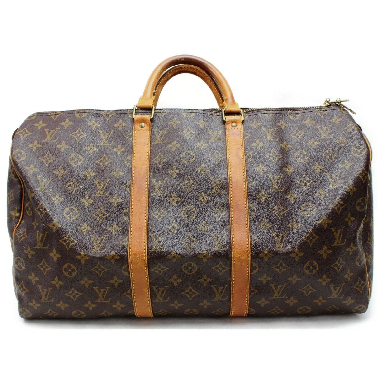 Authentic Louis Vuitton Keepall 50 M41426 Brown Monogram Boston Bag 11390