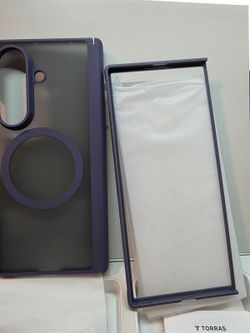 TORRAS Phone Case with Magnetic Ring for Enhanced Grip and Protection Purple