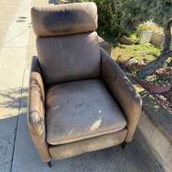 West Elm Leather Recliner
