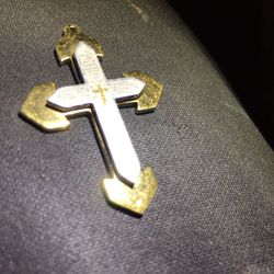 Stainless Steel Gold Plated Lord’s Prayer Cross Pendant