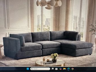 Charcoal gray sectional new