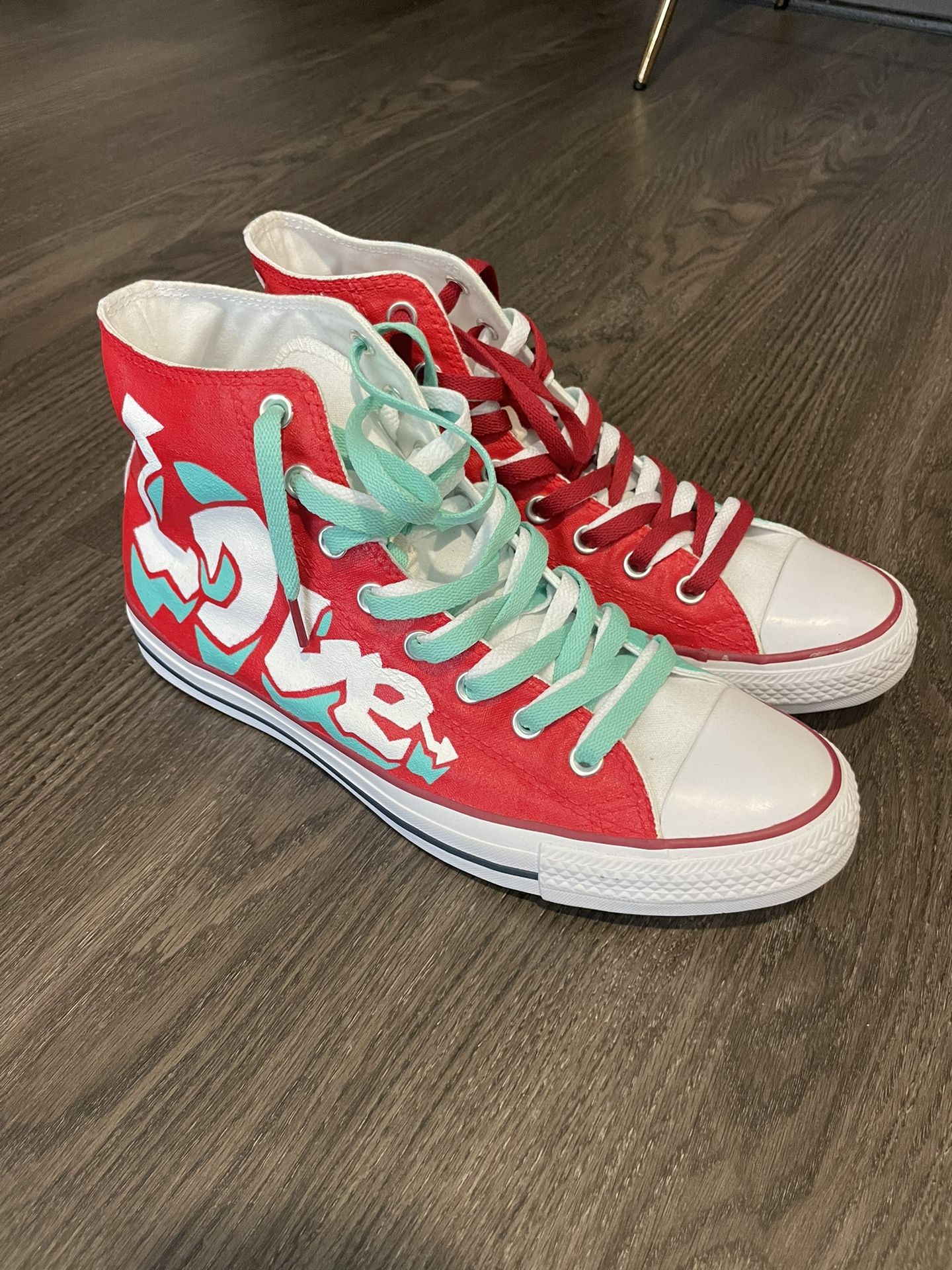 Custom ‘Love you’ Chucks Size 10 *Brand NEW* Women's shoes