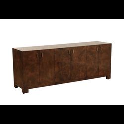 Mid Century Modern Burlwood Sideboard Credenza