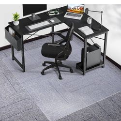 Chair Mat for Carpet, SALLOUS 46" x 60" Office Chair Mat for Carpeted Floors, Heavy Duty Vinyl Floor Mat with Grips, Floor Protector Computer Desk Mat