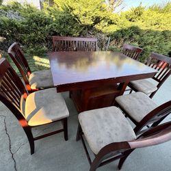 Wood dining room set
