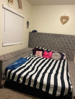 Bed frame and storage containers