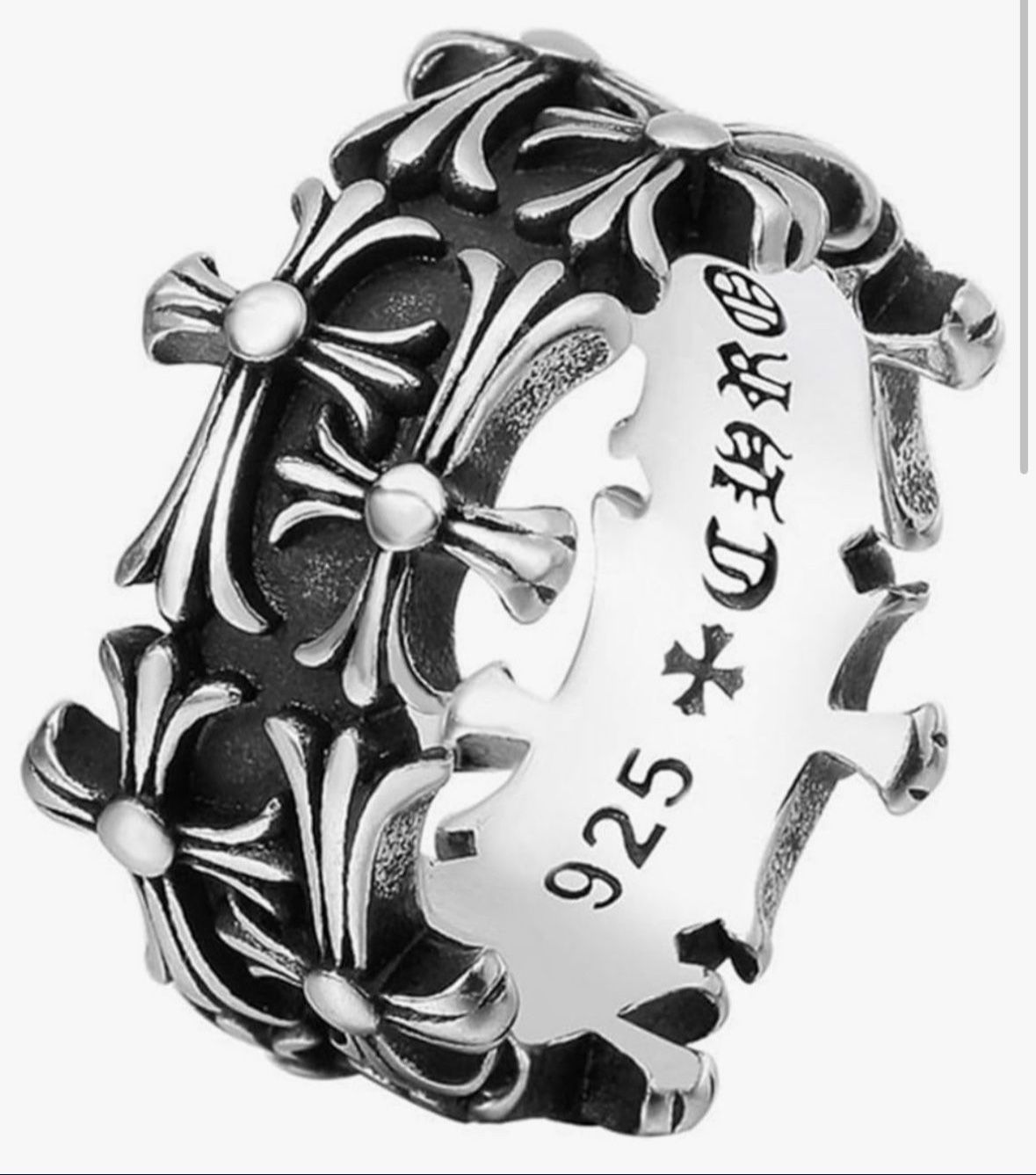 Chrome Hearts (contact info removed) 1/2” Double Cross Cemetery Ring