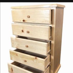 Dresser 5 Drawers 100% Pinewood 