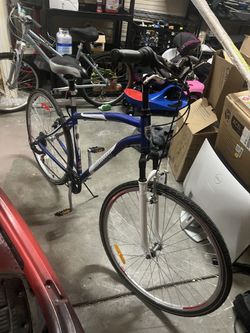 Blue/White Infinity Twentyfour.7 Hybrid Bike