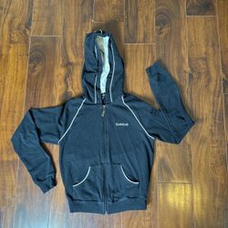 Y2K Black Bebe zip-up hoodie