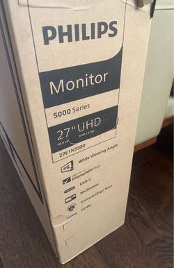 Philips 27” 4K UHD Monitor USB-C IPS (27E1N5900) – BNIB