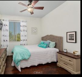 Headboard with bed Frame and mattress box Spring Size Queen was used in guest room barely used