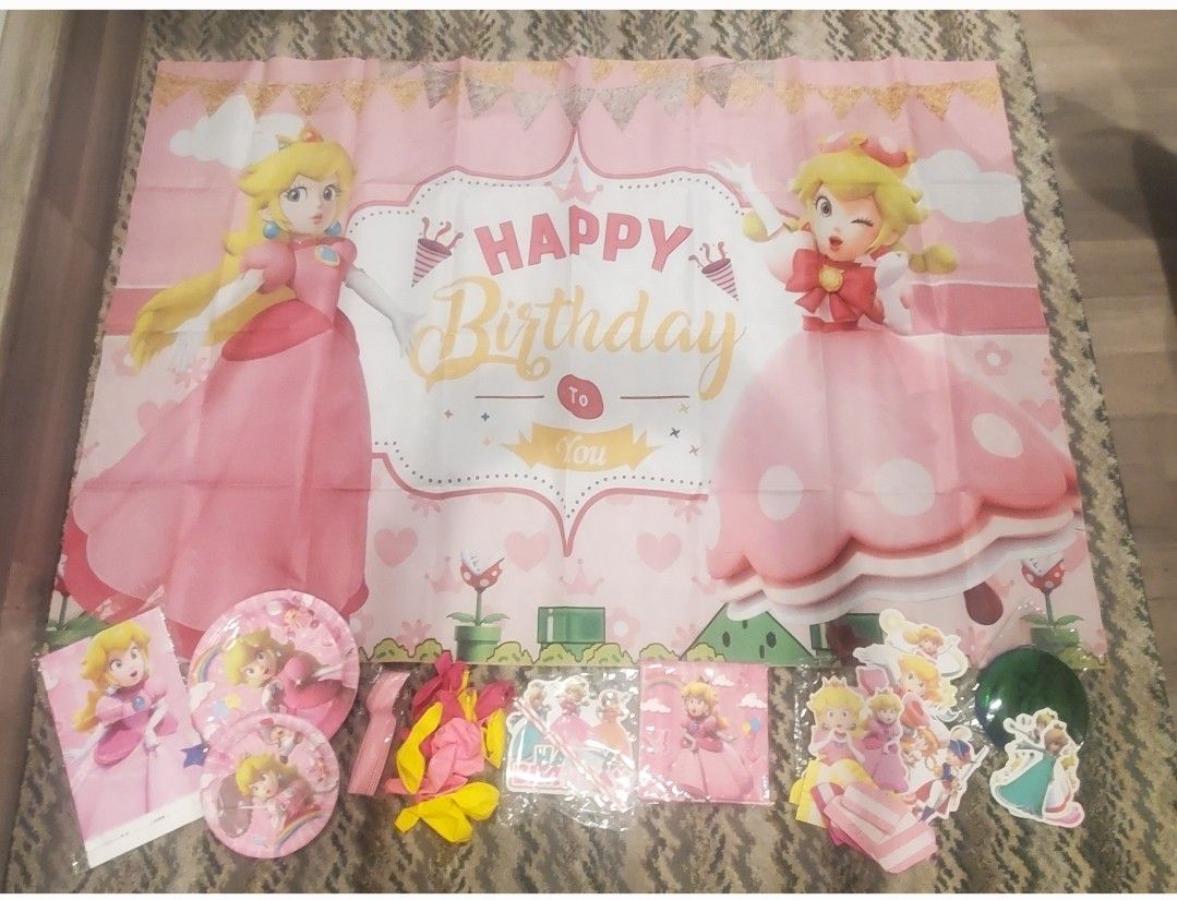 Princess Peach Birthday Party Supplies