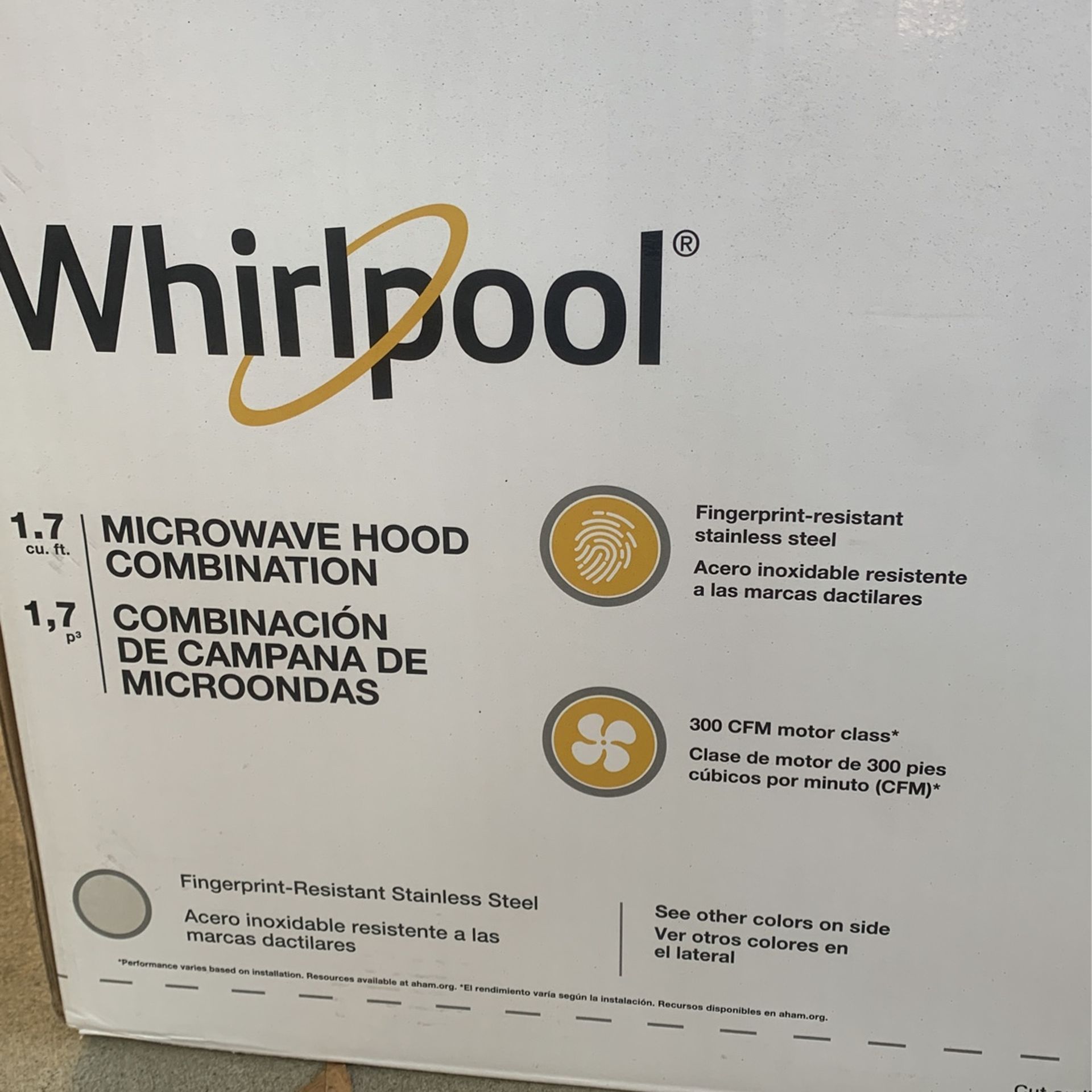 Whirl Pool Over The Range Microwave