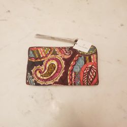 Vera Bradley RFID Front Zip Wristlet, New With Tags 