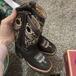 Brown Cowboy Boots Size 8.5 c 