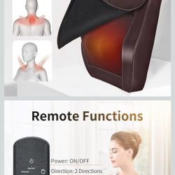 Back Massager Neck Massager with Heat, Shiatsu Massage Pillow for Pain Relief, Massagers for Neck and Back, Shoulder, Leg